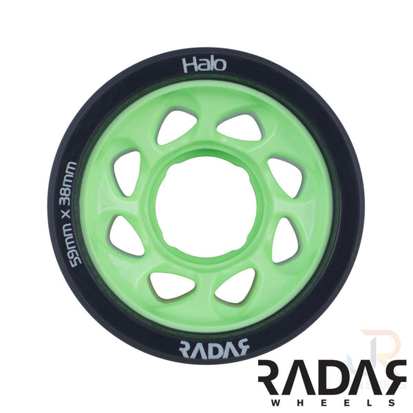 Radar (4) - Halo - Charcoal / Green - / 97a Skateboard Wheels - 59mm