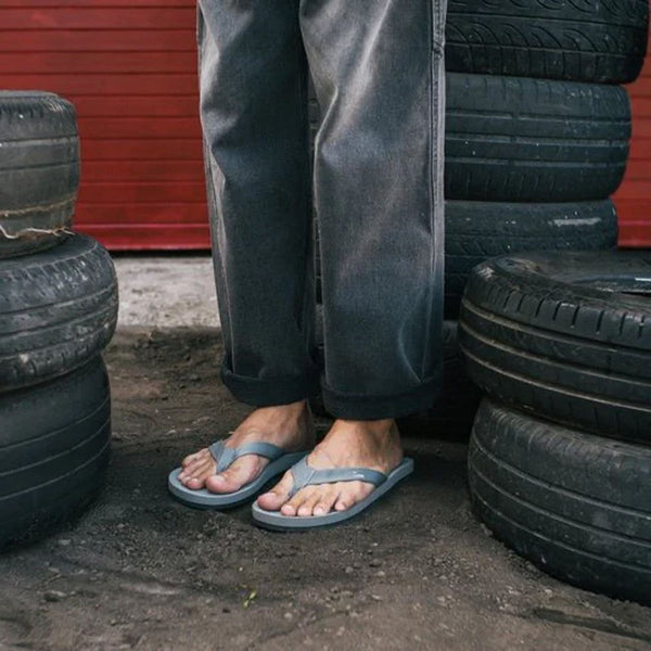 Indosole - Mens Flip Flops - Easy Living Lite - Granite Shoes