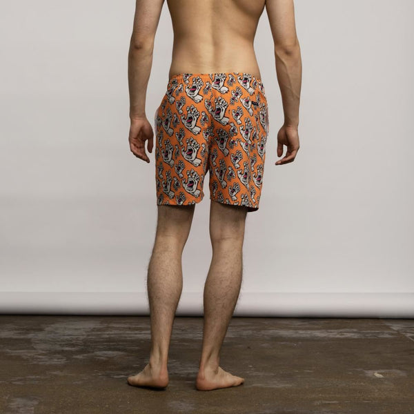 Santa Cruz Swim Shorts Hands All Over - Apricot - Skatewarehouse.co.uk