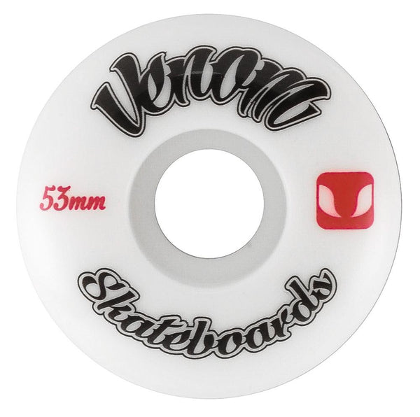 Venom Logo White Skateboard Wheels 50-53mm - Skatewarehouse.co.uk