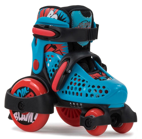 SFR Stomper Adjustable Children's Quad Skates - Blue / Black - Skatewarehouse.co.uk