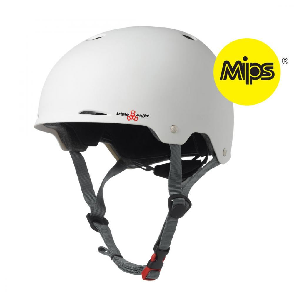Triple Eight Helmet Gotham Helmet MIPS - White Matte - Skatewarehouse.co.uk