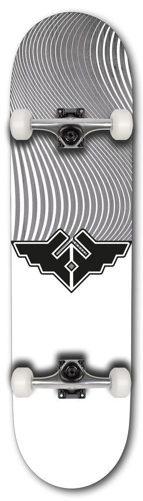 Fracture Wings V4 Grey Complete Skateboard - 8.25