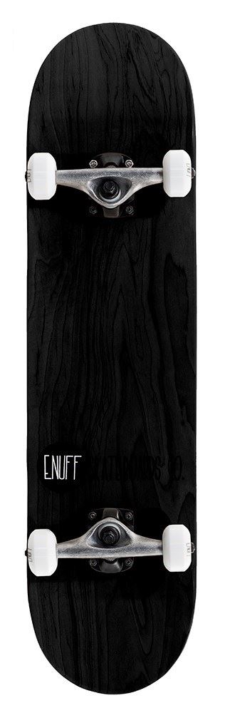 Enuff Logo Stain Complete Skateboard - Black - 8.0