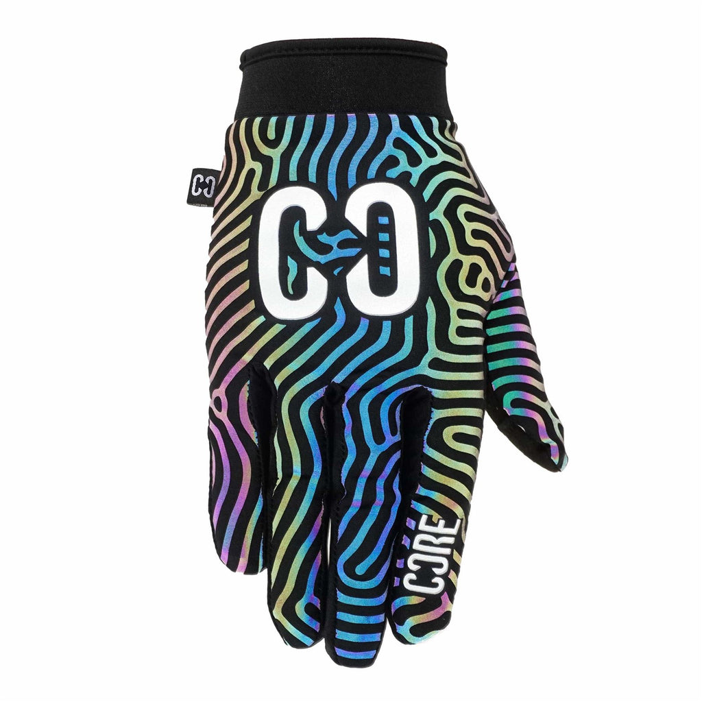 CORE Protection Aero Gloves - NeoChrome *REFLECTIVE* - Skatewarehouse.co.uk