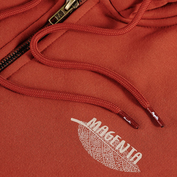 Magenta Botanic Zipped Hoodie Orange - Skatewarehouse.co.uk