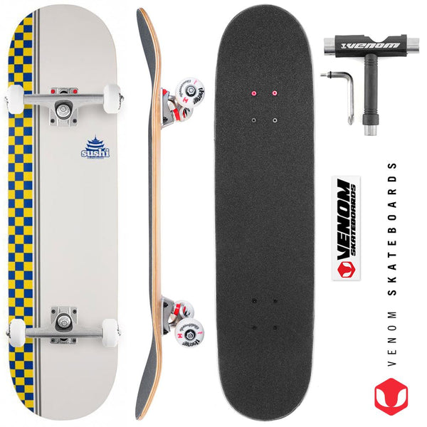 Sushi Checker Logo Custom Complete Skateboard - 8.125