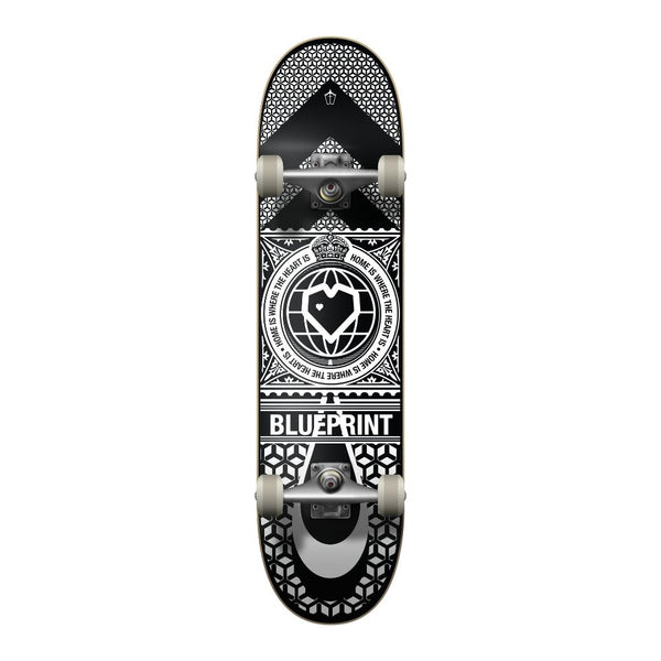 Blueprint Home Heart Black / White Complete Skateboard - 8.0