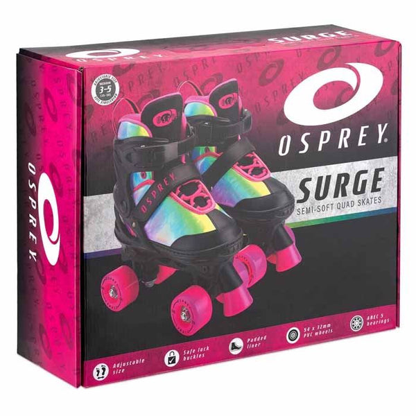 Osprey Semi Soft Adj Quad Skate - Surge - Pink