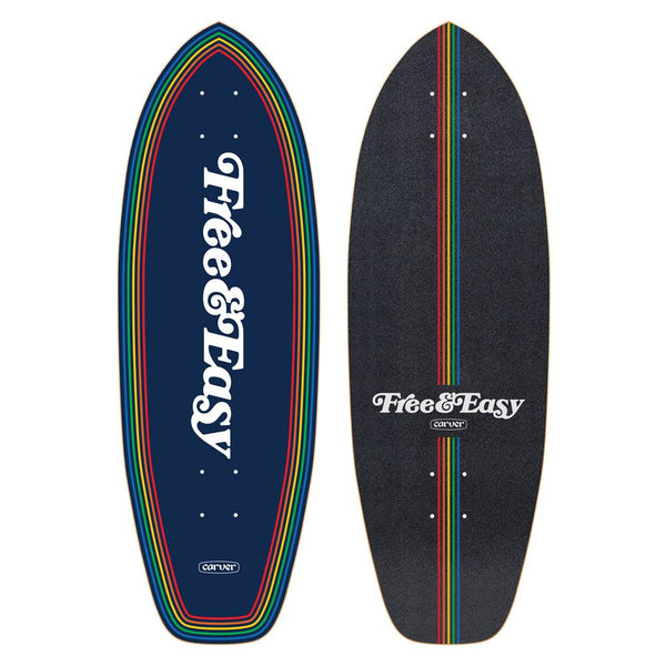 Carver Free & Easy Prism - Surfskate Cruiser Skateboard Deck - 9.75