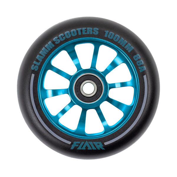 Slamm Scooter 100mm Flair 2.0 Scooter Wheels - Blue - Skatewarehouse.co.uk