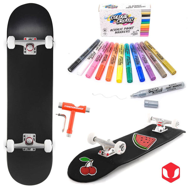 Venom Skateboards Complete Skateboard & Pens - 8.0