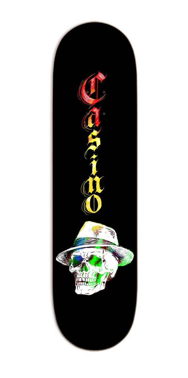 Casino Skull Skateboard Deck - 8.75