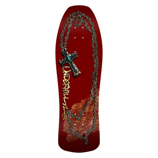 Powell Peralta • Ray Underhill • O.G. • Cross '' • • Burgundy / Gold Foil Skateboard Deck - 10.0