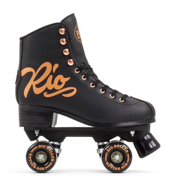 Rio Roller Rose Quad Skates - Rose Black - Skatewarehouse.co.uk