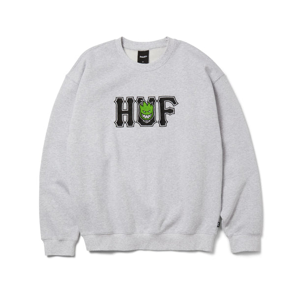 HUF Spitfire Union Crewneck (Heather Grey) - S