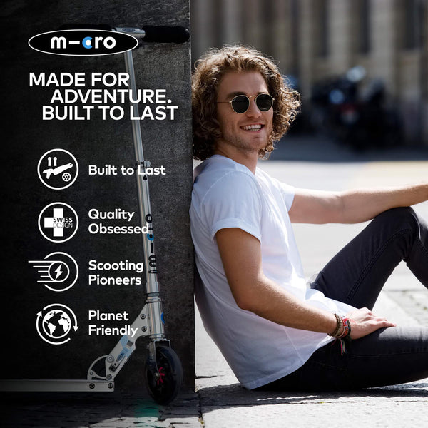 Micro Speed Classic Silver Scooter - Skatewarehouse.co.uk