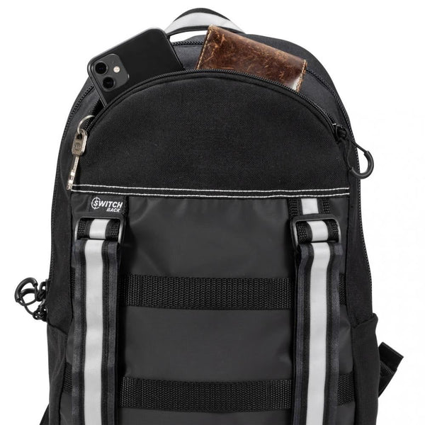 187 Killer Bags Switch Back Backpack Black / White - O/S - Skatewarehouse.co.uk