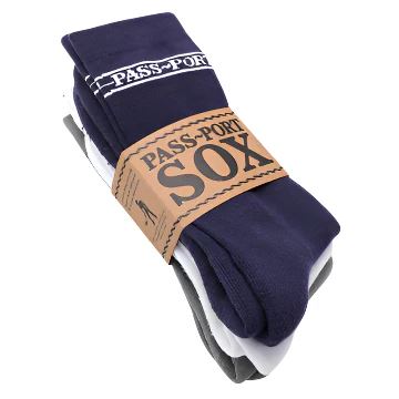 Pass~Port Hi Sox 3 Pack (Navy / White / Grey) Accessories - One Size