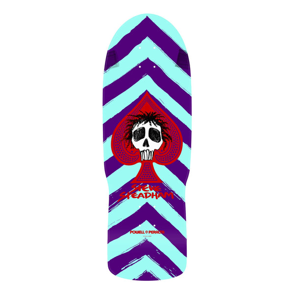 Powell Peralta Steadham Skull & Spade Skateboard Purp/Aqua Reissue x Skateboard Deck - 10.0