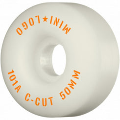 Mini Logo Skateboard Wheels C - Cut 2 101a - White - Skatewarehouse.co.uk