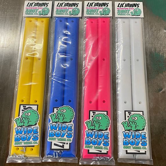 Lil Jawn x SNOT Skateboard Wheels Co. 'Wide Boy' Rails Yellow - Skatewarehouse.co.uk