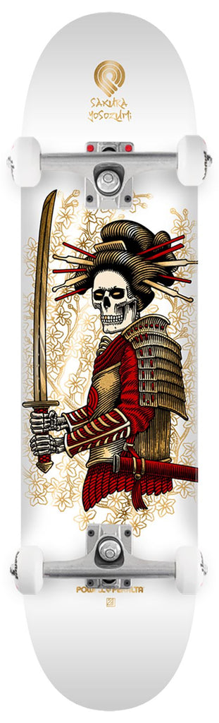 Powell Peralta Sakura Yosozumi OnnaBugeisha White / Gold Foil x Venom Custom Complete Skateboard - 8.0"