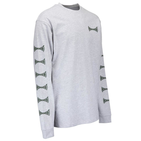 Independent Longsleeve T-Shirt Span L/S T-Shirt - Athletic Heather - Skatewarehouse.co.uk