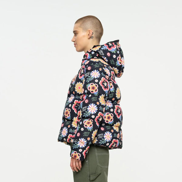 Santa Cruz Womens Jacket Free Spirit Repeat Quilted Jkt - All Over Print - Skatewarehouse.co.uk