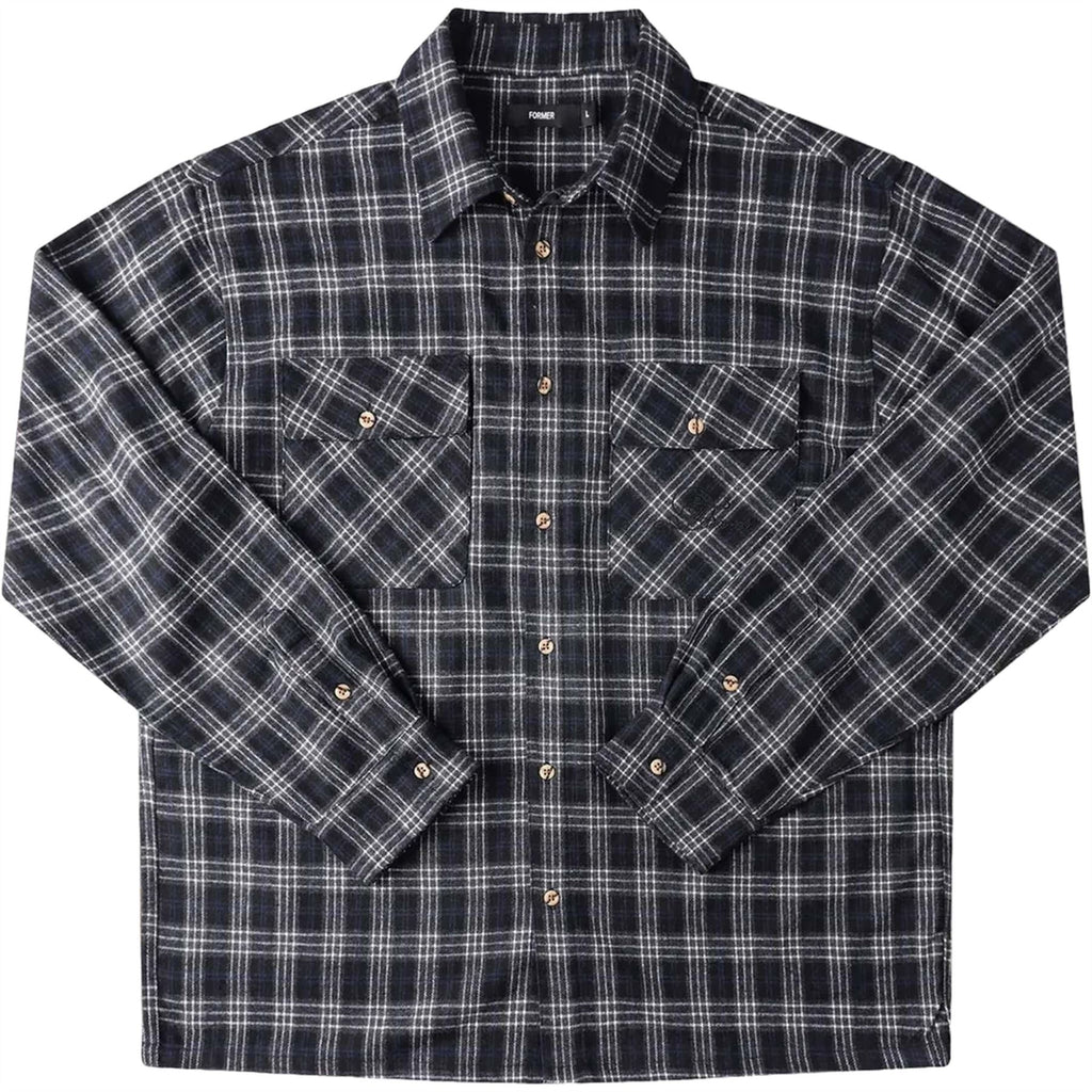 Vivian Flannel LS Shirt (Black / Grey)