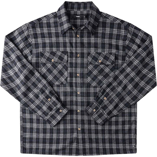 Vivian Flannel LS Shirt (Black / Grey)