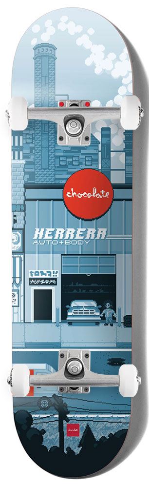 Chocolate Skateboard Pixel City Erik Herrera x Venom Custom Complete Skateboard - 8.5