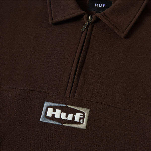 HUF Slate Quarter Zip Fleece (Espresso) - S