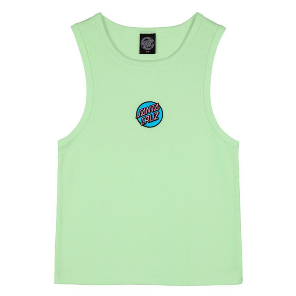 Santa Cruz Womens Vest Other Dot Emb Tank - Pastel Green - Skatewarehouse.co.uk