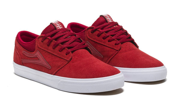Lakai Griffin Skate Shoes - Red / Reflective - Skatewarehouse.co.uk