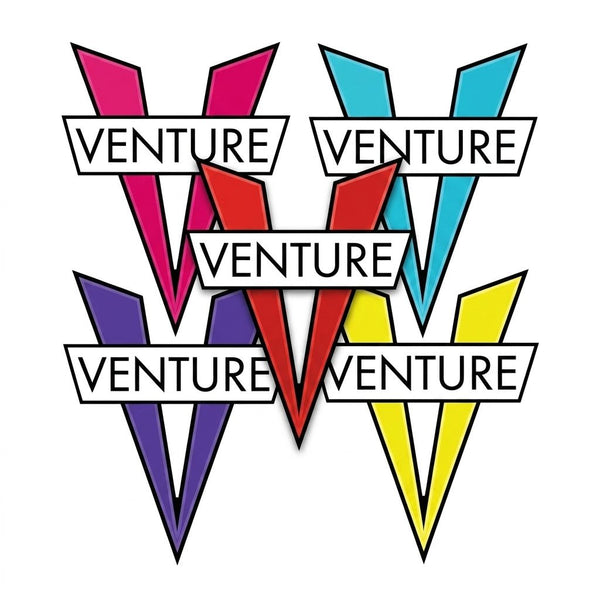 Venture V Die Cut Sticker (Assorted) Size - S
