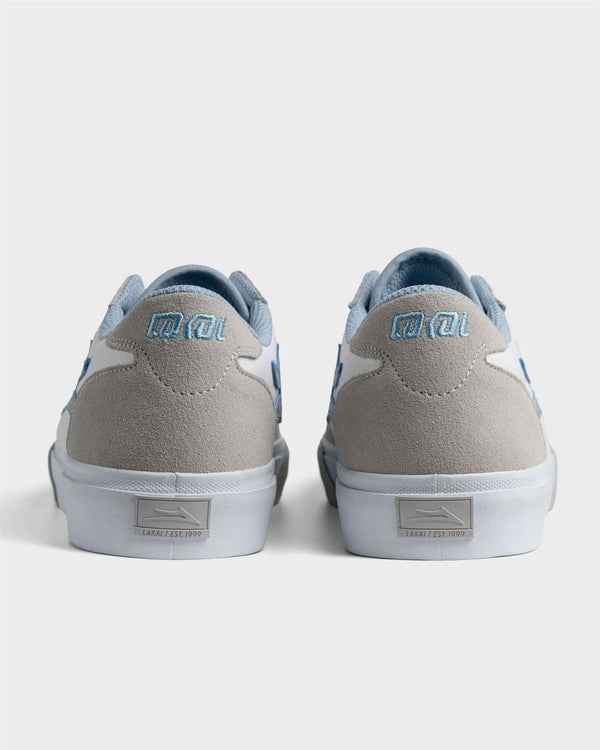 Lakai Manchester Skate Shoes Glacier Grey White - Skatewarehouse.co.uk