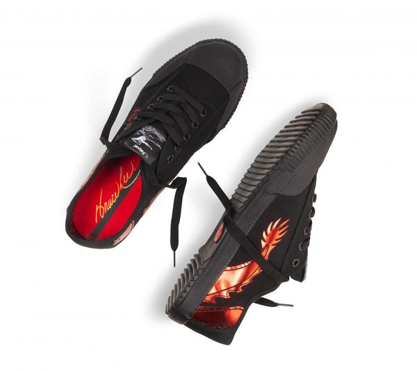 Feiyue Footwear Fe Lo TL BL Dragon Martial Arts/Gym/Lifing Shoes - Black / Red - Skatewarehouse.co.uk