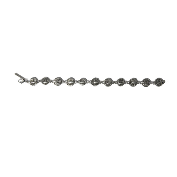 HUF x Kenny Scharf | Round Guys Charm Bracelet (Silver) Accessories - S/M