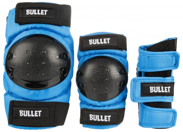 Bullet Triple Padset Standard Combo Junior - Blue - Skatewarehouse.co.uk
