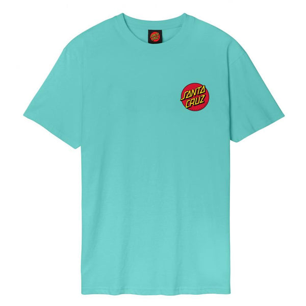 Santa Cruz T-Shirt Classic Dot Chest T-Shirt - Pool Blue - Skatewarehouse.co.uk