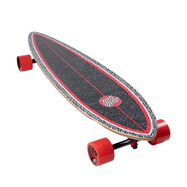 Santa Cruzer Complete Amoeba Dot Pintail Longboard - 9.58