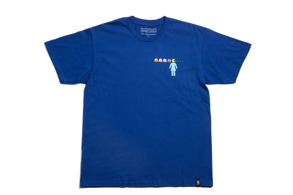 Girl OG Pac-Man Maze Tee Royal - Skatewarehouse.co.uk