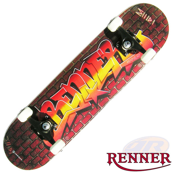 Renner A Inc Abec 5 & Black Trucks - A17 Graffiti Wall Complete Skateboard - 7.75