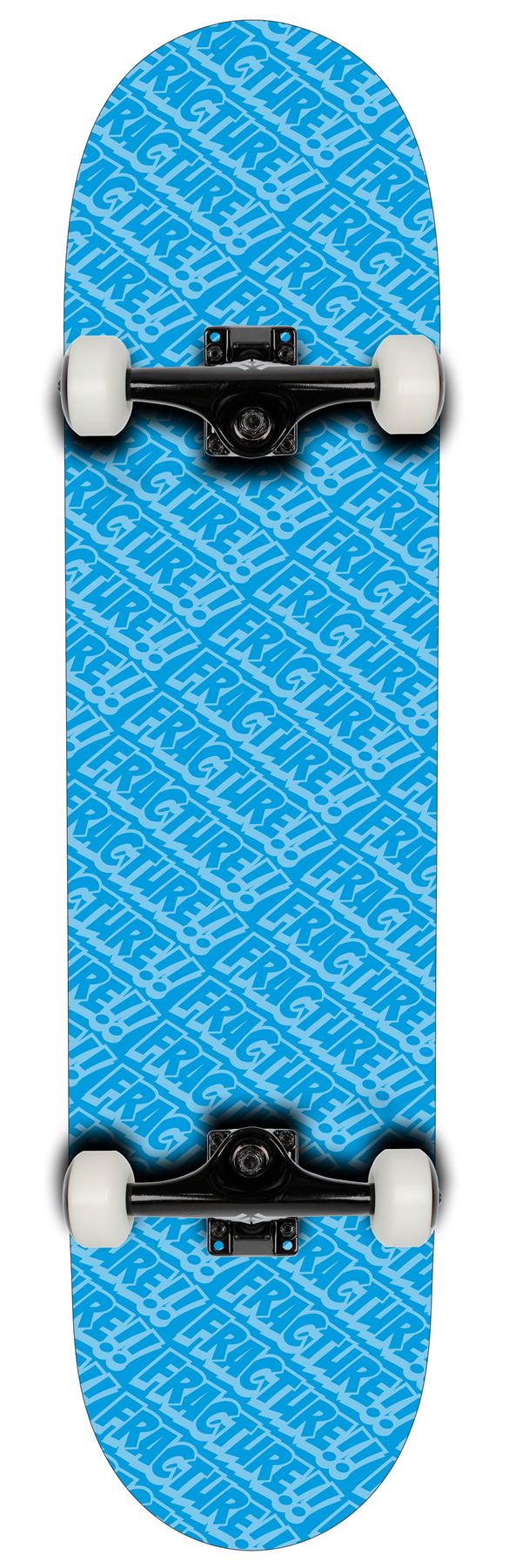 Fracture All Over Comic Blue Complete Skateboard 7.75