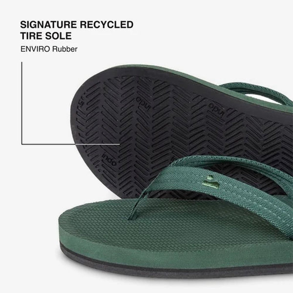 Indosole - Womens Flip Flops - Easy Living - Leaf Shoes