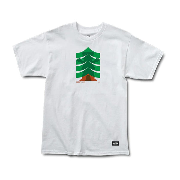Grizzly Strong Branches SS Tee White - Skatewarehouse.co.uk