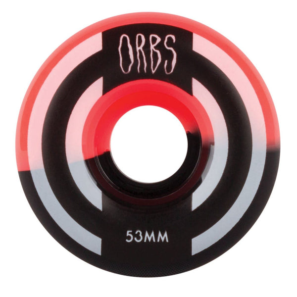 Orbs Apparitions Split - Round - 99A - (Coral / Black) Skateboard Wheels - 53mm