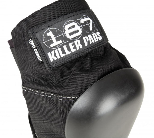 187 Killer Pads Pro Derby Knee - Black / Black - Skatewarehouse.co.uk