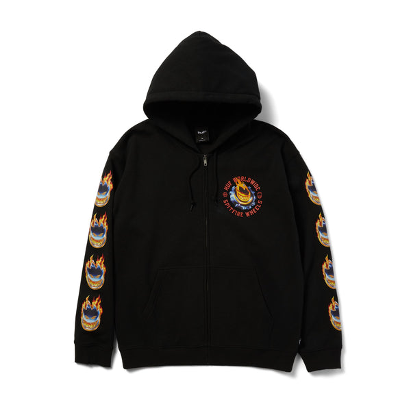 Spitfire Chrome Head FZ Hoodie (Black)